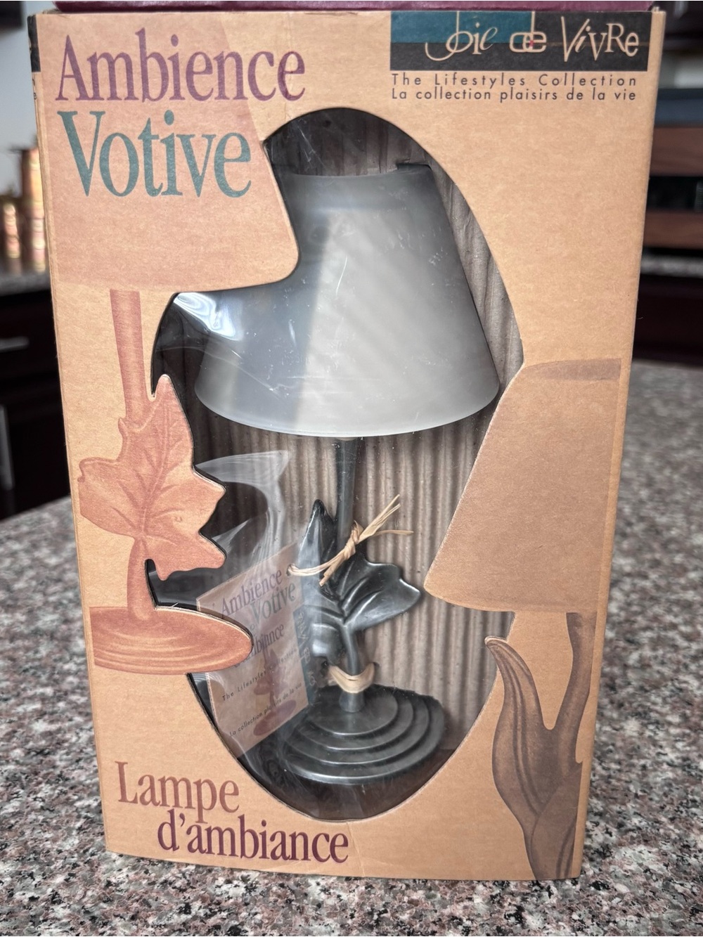 NWT Joi De VIVRE Ambience Pewter Vo votive.